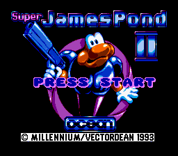 Super James Pond II (Europe) Title Screen